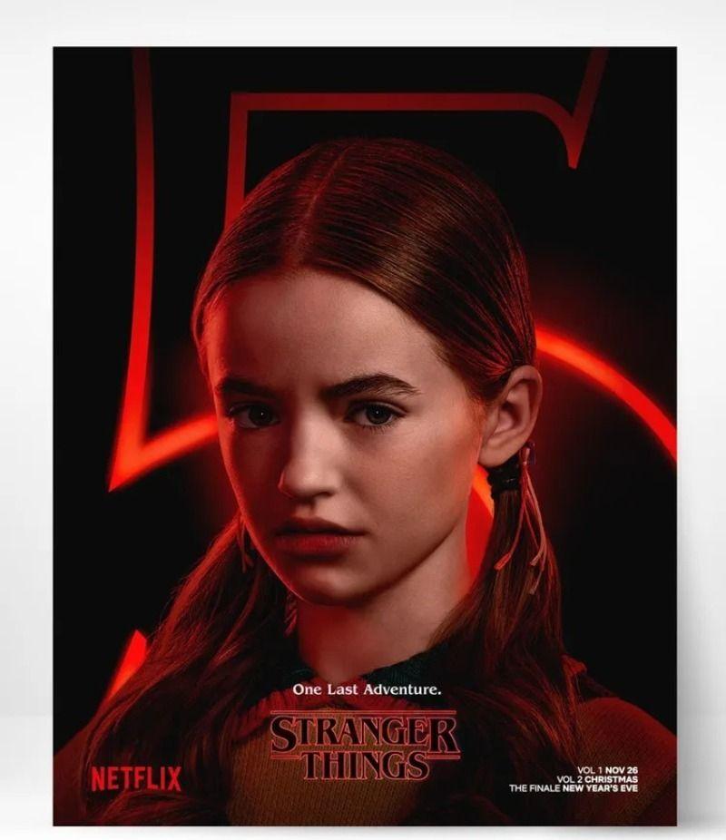 Stranger Things Season 5 Poster Tin Sign 20x30 cm Retro Wall Decor