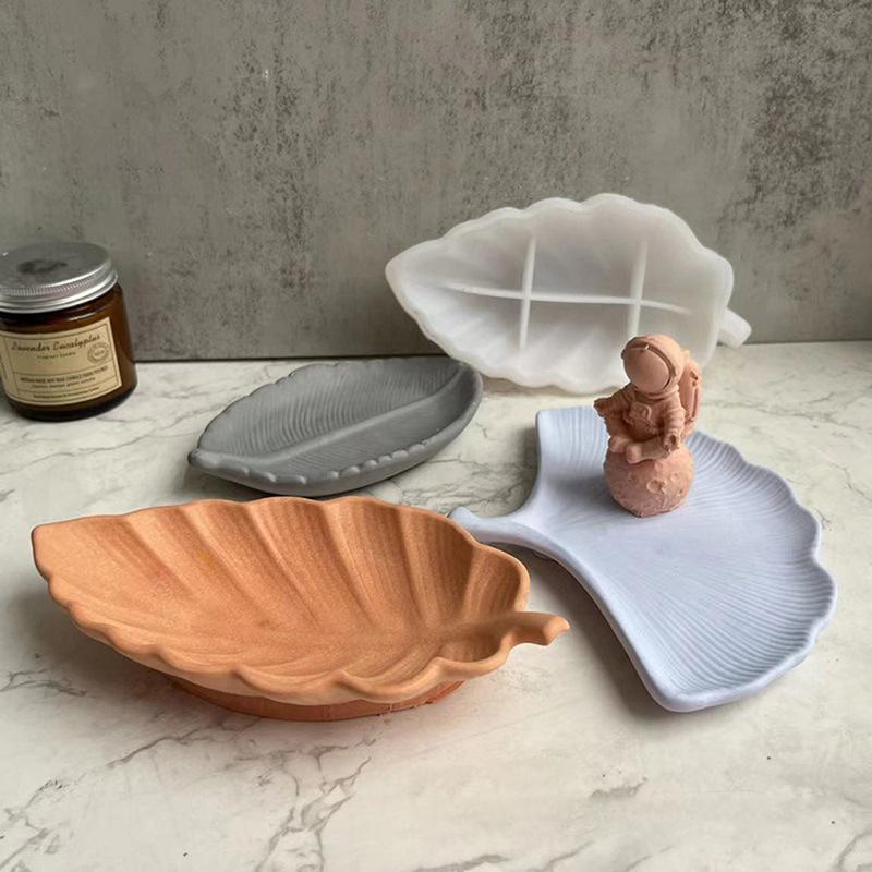 1Pc Ginkgo Leaf Leaves Maple Leaf Silicone Molds Handmade Leaf Tray Mould