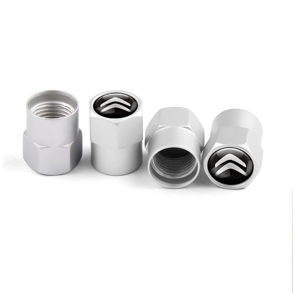 

4PCS Metal Car Badges Wheel Tire Valve Caps Covers Auto Accessories For Citroen C1 C2 Picasso C4L VTS C-ELYSEE C3-XR C5 C6 DS