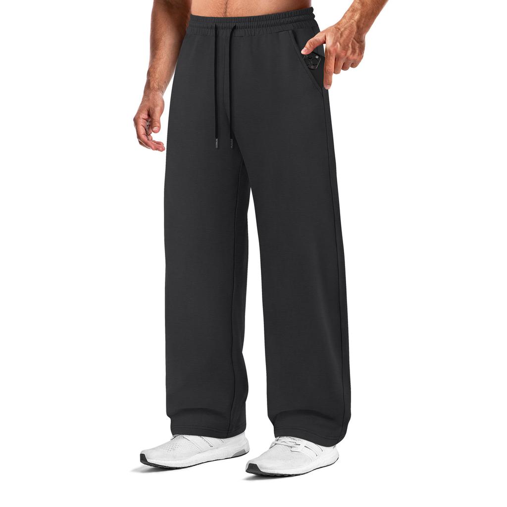 Men's Casual Wide Leg Straight Pants Loose Fit Versatile Trousers for Everyday Wear