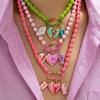 Colorful Beads Beaded Necklace Starfish Shell Charm Multi-Layer Necklace Jewelry Gifts