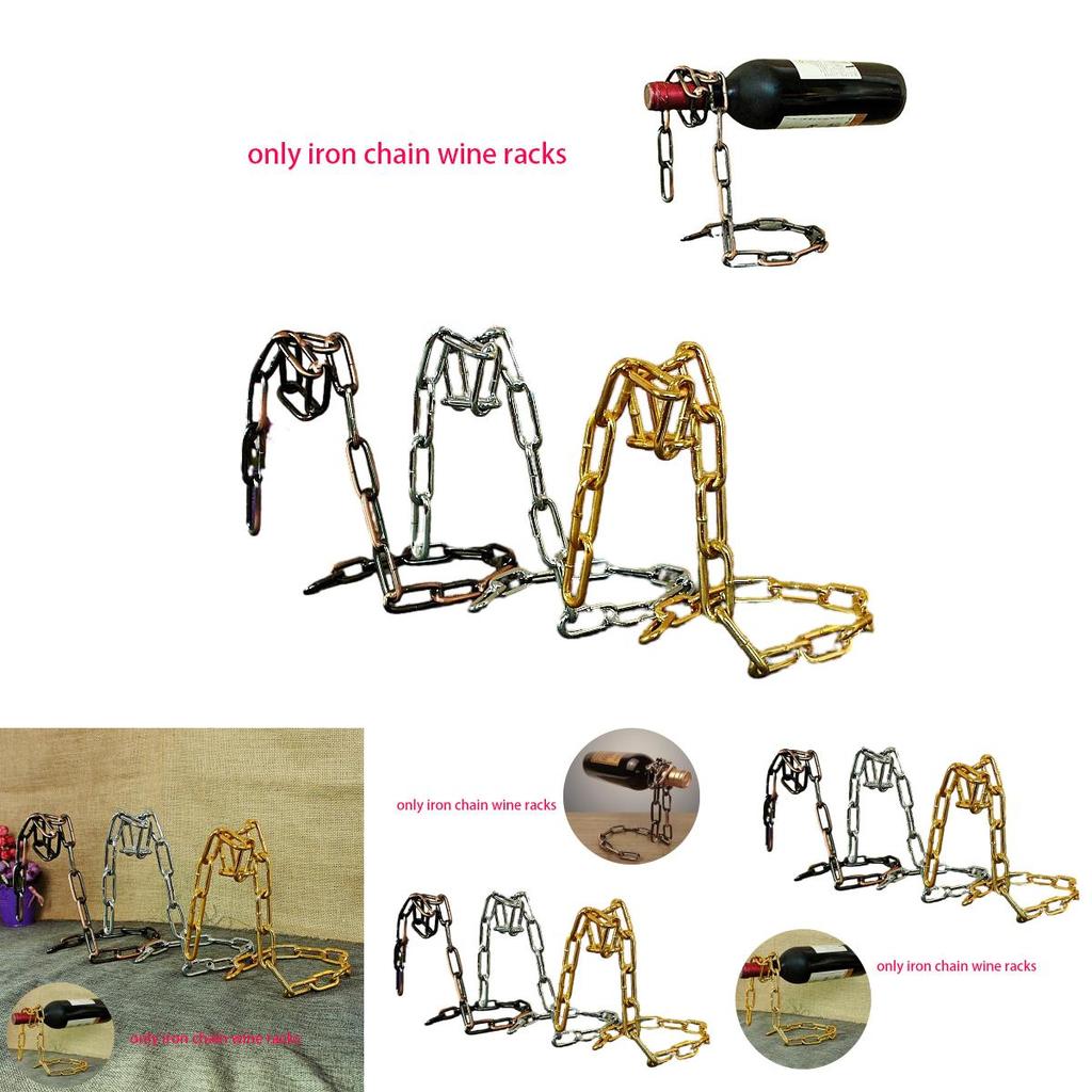 Stylish Chain Wine Holder Crafted With Magic Rope Kitchen Decor