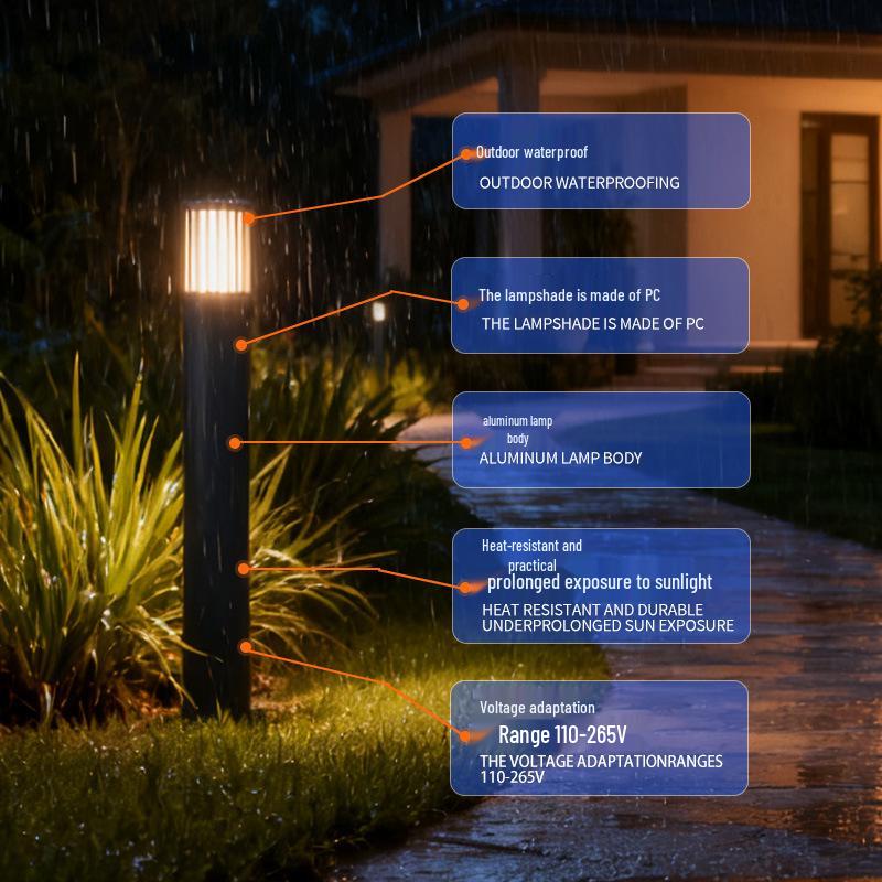 European Standard Waterproof Aluminum Glass Garden Light - Outdoor Minimalist Design