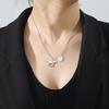 Stainless Steel A-Z Letter Necklace Animal Horse Initials Heart-shaped Pendant Necklace Party Jewelry