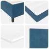 Box Spring Bed with Headboard Dark Blue 190 x 90 cm Velvet