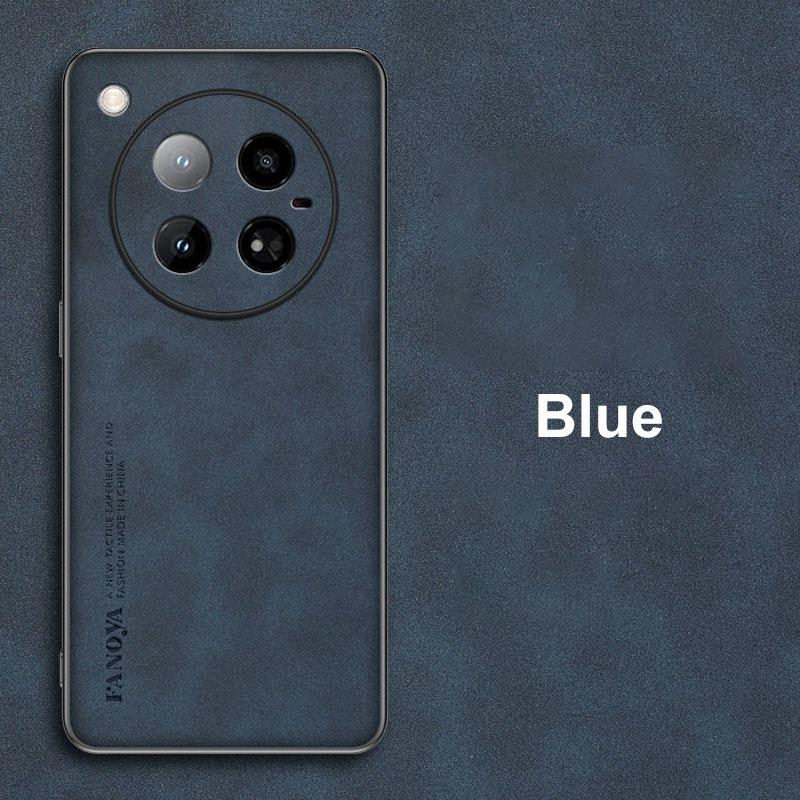 

For Infinix Zero 40 4G Case Luxury PU Leather Phone Case For Infinix Zero 40 5G Zero4 Back Cover Matte Silicone Full Protection Infinix Zero 40 5G синій