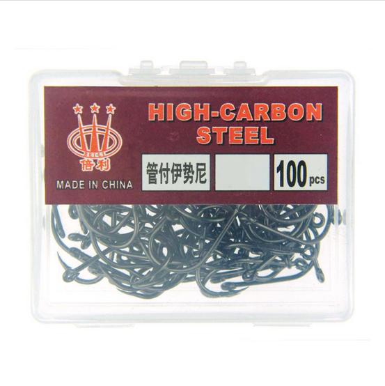 Black Sharp Barbed Fish Hooks with Durable High-Carbon Steel Material Suitable for Saltwater Freshwater
