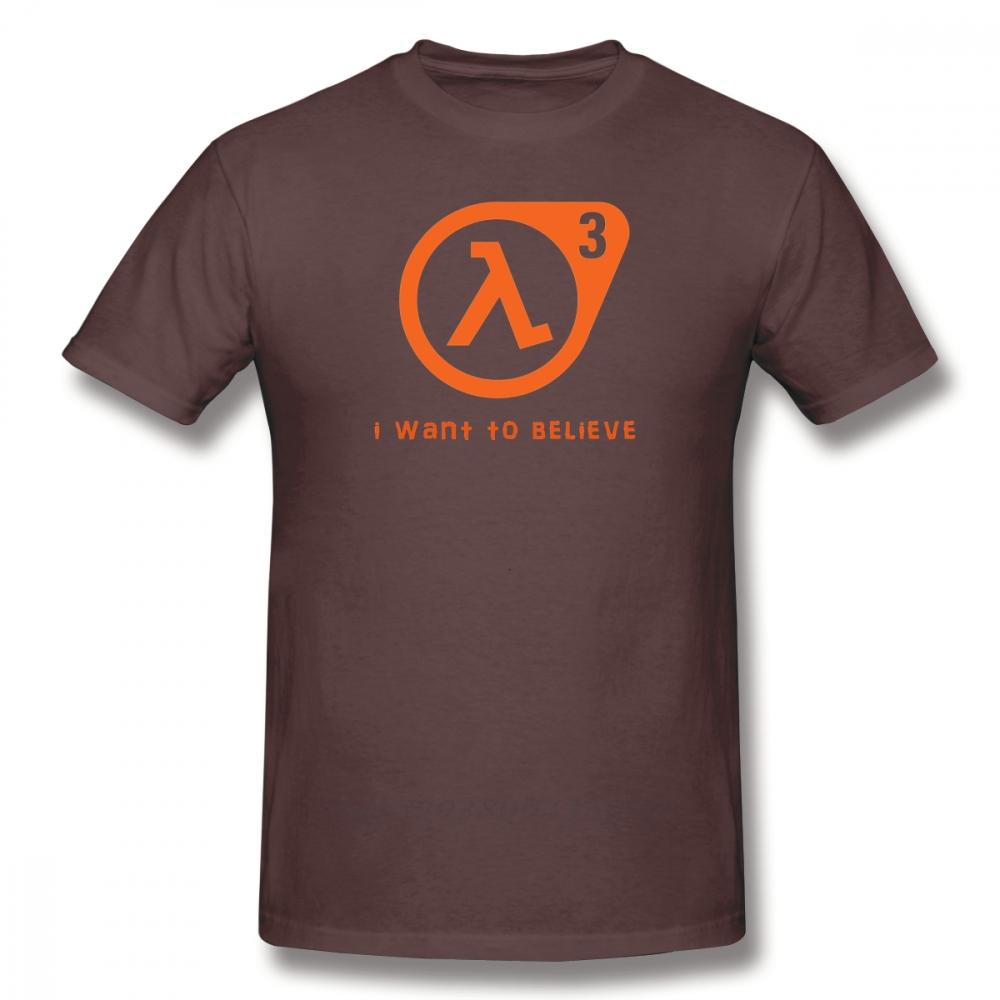 Half Life T-Shirt Half Life 3 Ich möchte glauben T-Shirt 100% Baumwolle Niedliches T-Shirt Basic Kurzarm Unisex T-Shirt
