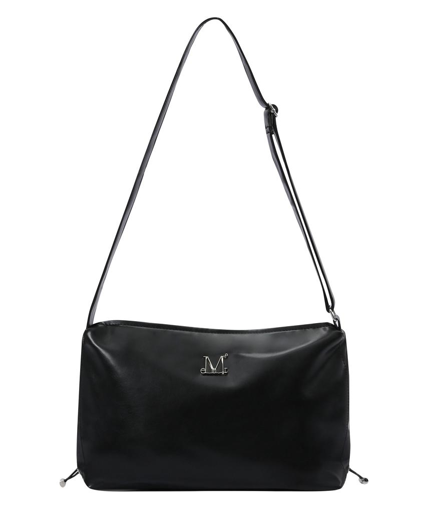 Mucent Gael Metal Logo Shirred Side String Crossbody Bag Unisex
