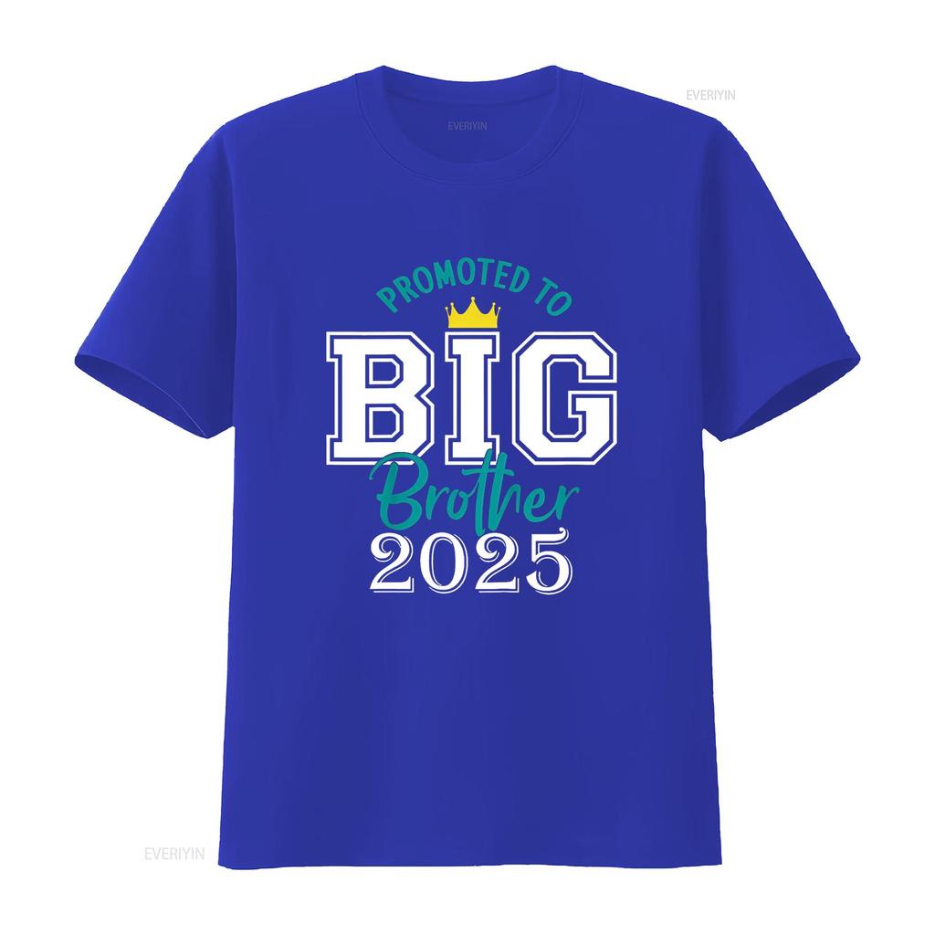 Kids Fun Promoted to Big Brother New baby Older sibling 2025 T Shirt vintage Washed homme Stylish Comfortable Unisex Casual
