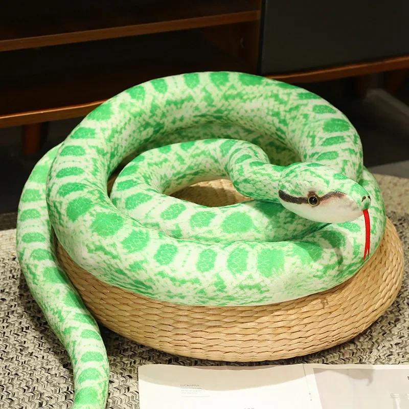 160/200cm Simulatie Gigantische Slangen Pluche Speelgoed Lange Gouden Python Gevulde Slang Kussen Pluche Knuffel Cadeau Huisdecoratie 160cm