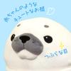 Shinada Global Mochi Series Mochi Azarashi Gray L 22x22x30cm Stuffed Toy Seal Animal MOAZ-0350G