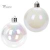 12/24/36Pcs 4CM Christmas Iridescent Ball Clear Shatterproof Reusable DIY Holiday Decoration Xmas Tree Hanging Ball Ornament Pendant Party Festival