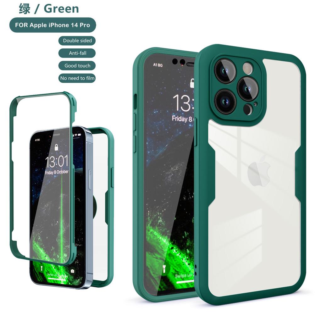 360 Full Cover Protection Case For Apple iPhone 14 13 Mini 12 11 Pro Max X XR XS SE 2 7 8 Plus Front Screen Film Hard Back Cover