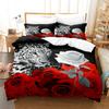 Love Red Rose Nevresim Takımı Housse De Couette Mutlu Sevgililer Günü/evlilik/düğün Nevresim Takımı Dropship Yatak Takımı - Çarşaf Yok