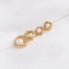 Six-pointed Star Bead Ring Peach Heart Beads Jewelry Spacer Beads 14kGold-plated Accessories DIY Handmade 1pc