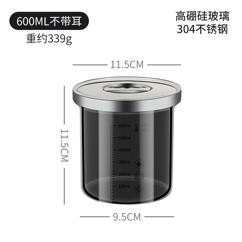 Transparent Heat-resistant Glass Pan Binaural Soup Pot Household Stew Pot Cooking Cookware Kitchen Accessories