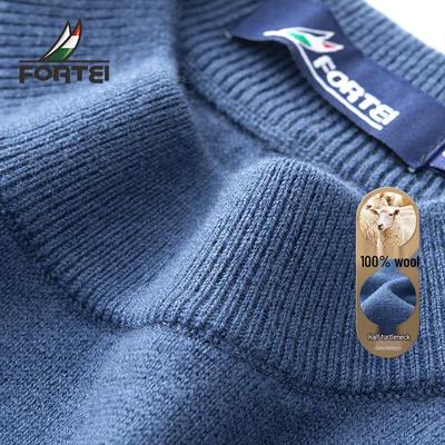 Men's 100% Merino Wool Round Neck Sweater