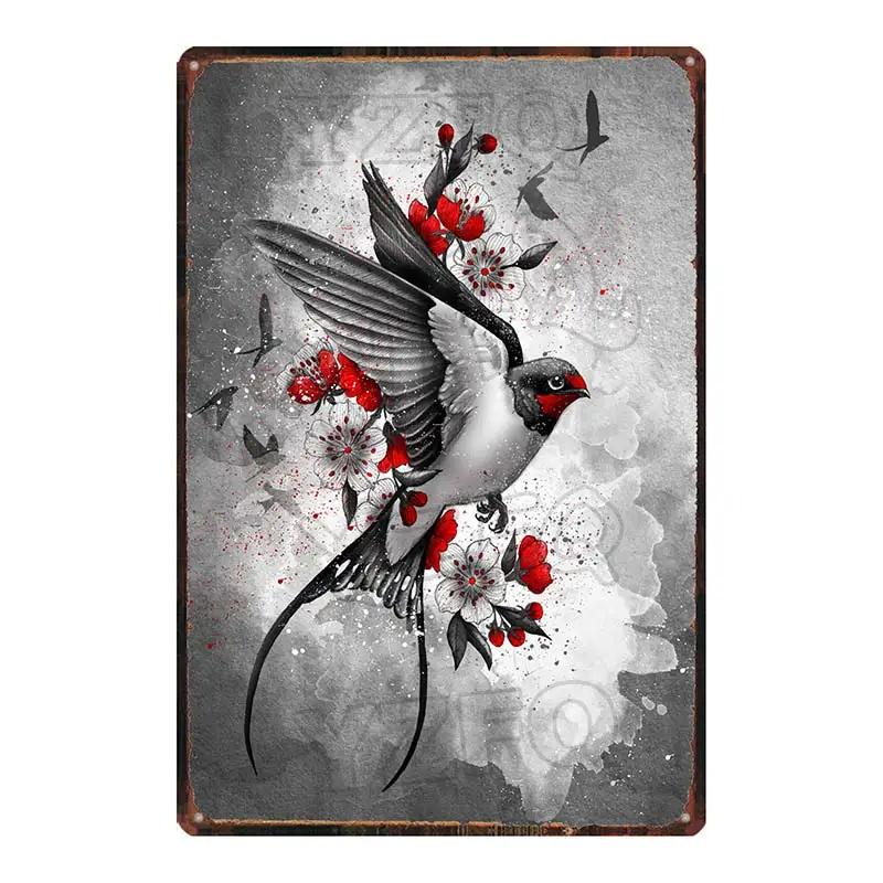 YZFQ Japanese Art Plaque Metal Vintage Tin Sign For Travel Souvenir Wall Bar Art Restaurant Home Decor 30X20CM DU-6524A