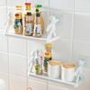 Space Saving Adhesive Shower Holders No Permanent Installation Bathroom Wall Storage Multifunctional Adhesive Wall Shelf