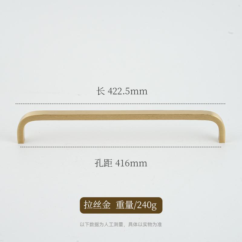 Italian Minimalist Solid Brass Furniture Handles Golden Handles for Wardrobe and Drawer Hardware Fitting Kitchen Cabinet Handles 2