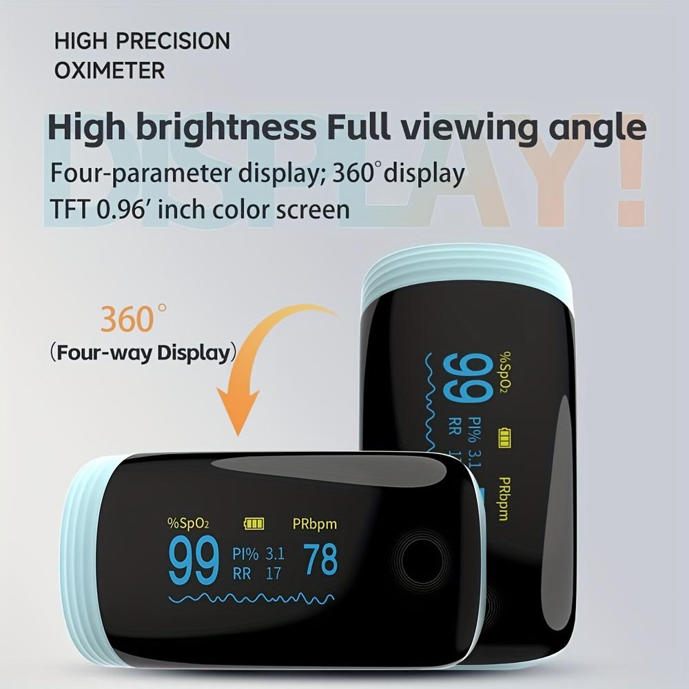 Finger Pulse Oximeter, Fingertip Blood Oxygen Saturation with Pulse Monitor, Oximeter with Lanyard, Pulse Oximeter for Sport And Aviation Use