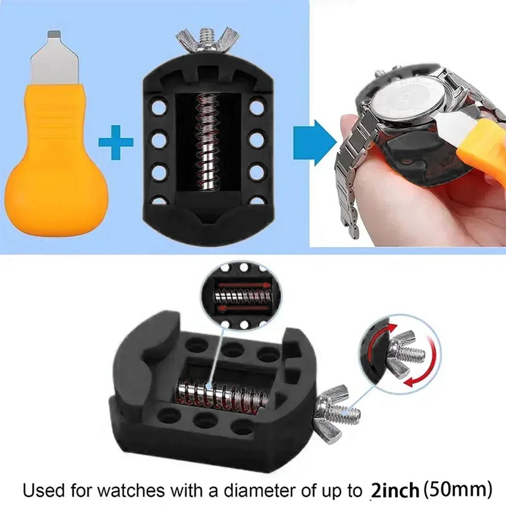 31 Pieces Watch Battery Replacement Kit Service Screwdriver Watch Band Replacement Tool Shell Opener Ideal Choice for Gifts