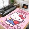 Crystal Velvet Rug Custom Name Text, Soft Non Slip Floor Mat Home DecorHello Kitty