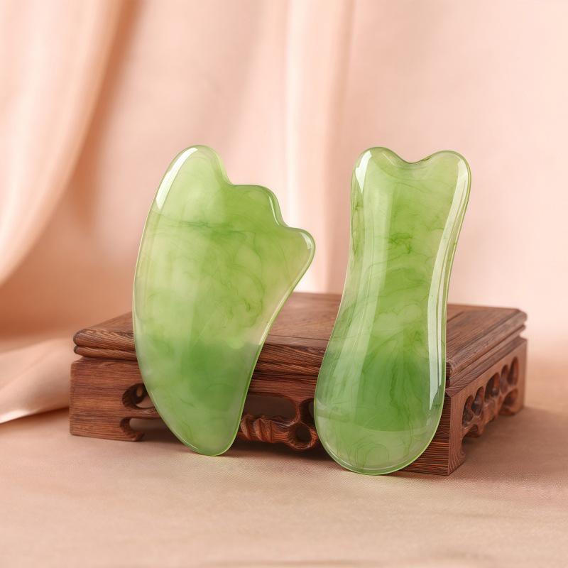 Buffalo Horn Gua Sha Board – Acupoint Scraper for Full Body and Face Meridian Massage in Beauty Salons