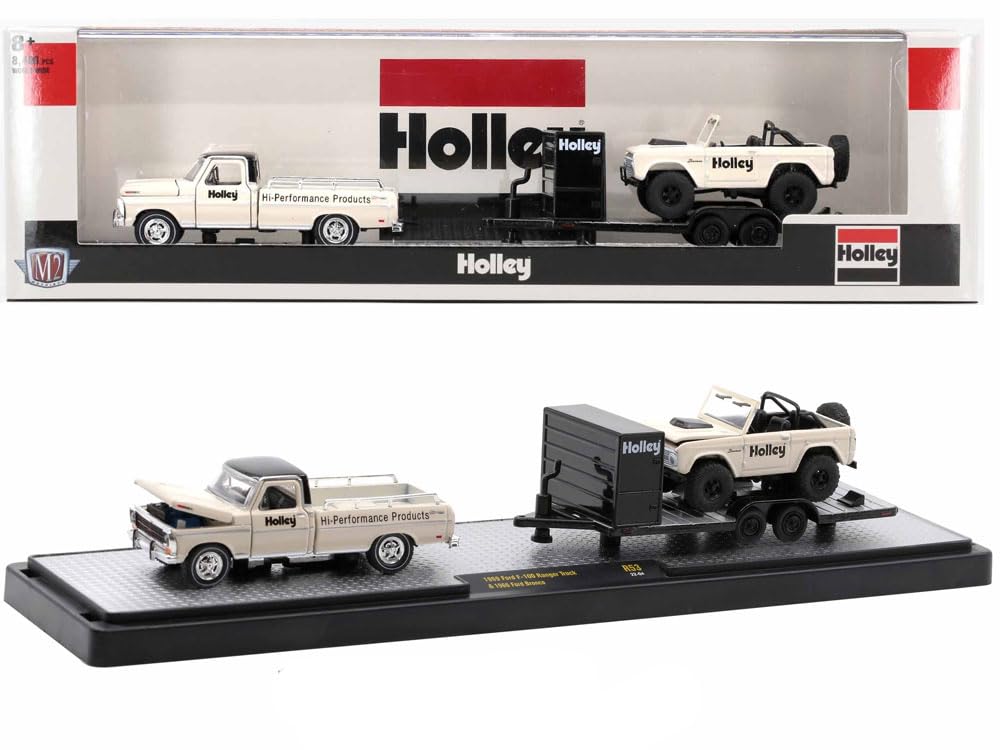 

M2 Machines Scale Auto Haulers Release 53 Ford Ranger Truck 1966 Ford 164 1969 F-100 & Bronco [Item] чорний