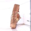 "Fashionable Women's Analog Quartz Watch Rose Gold Stainless Steel Bracelet Waterproof Free Size"