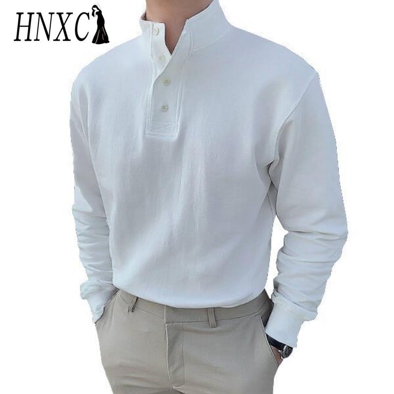 HNXC Cotton Long Sleeve T-shirt Men's Fashion Loose Shirt Printed Compassionate Shirt