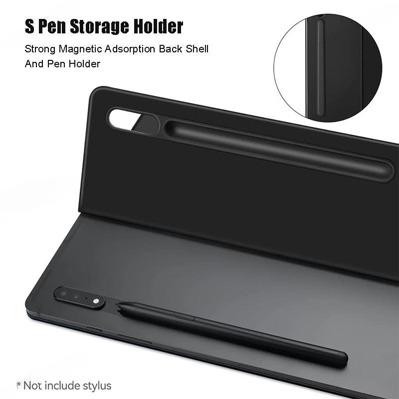 Magnetic Case for Samsung Galaxy Tab S8 Plus S7 Plus FE 12.4 S8 S7 11 S6 10.5 Inch Cases Cover with Stand Pencil Holder Leather