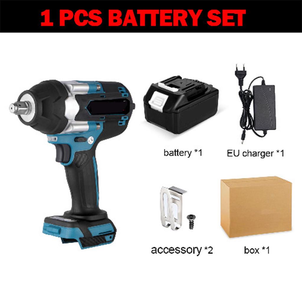 Brushless Impact Electric Spanner Lithium Battery Framer Carpenter Auto Repair Tools 1000 Large Torque