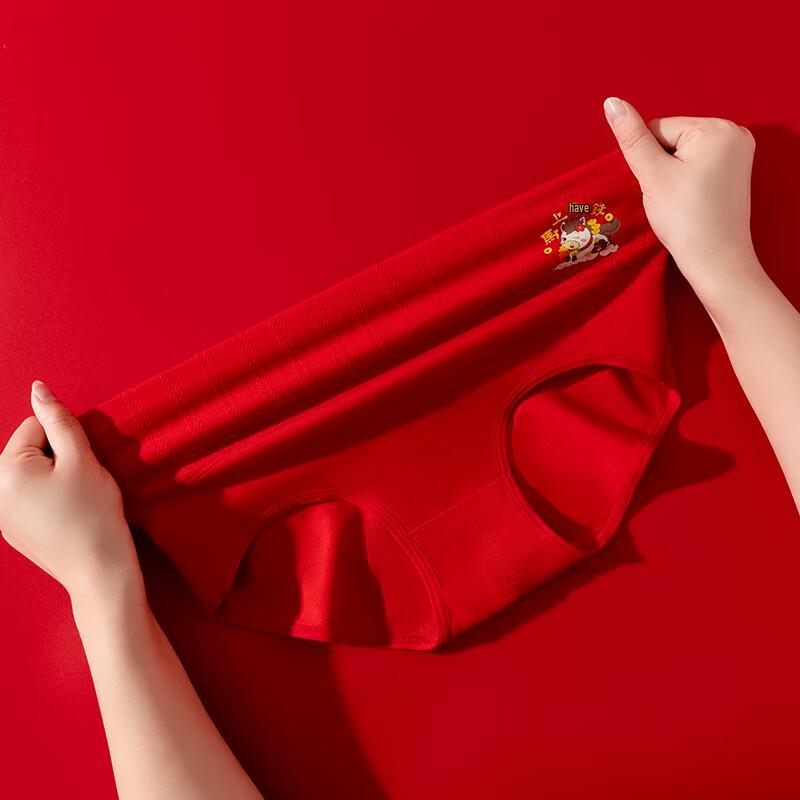 LangSha Women's Red Year of the Horse Underwear & Socks Set