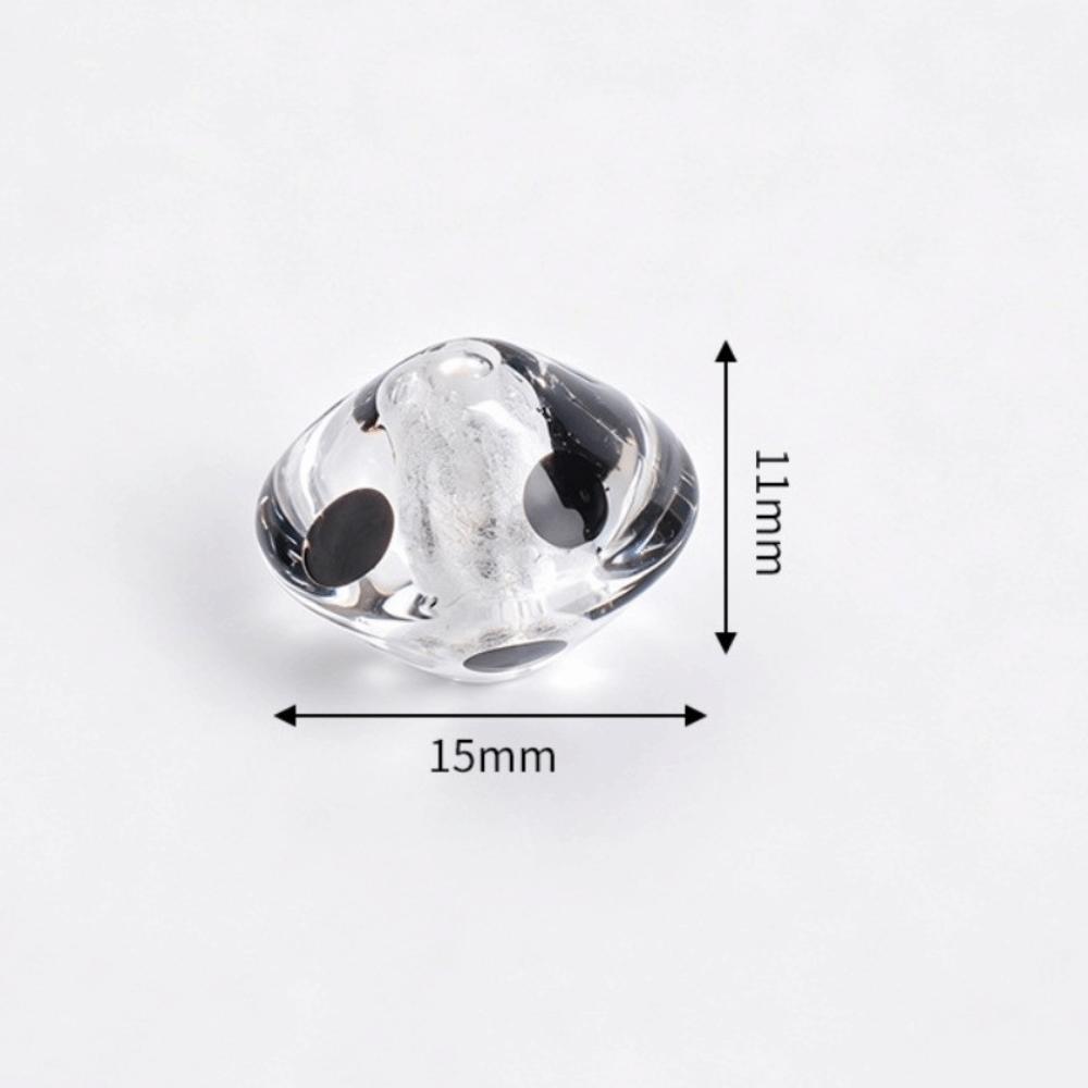 With Hole Curved Glass Beads 37 Styles Polka Dot Beads Lampwork Beads for 20pcs Diy Jewelry Making