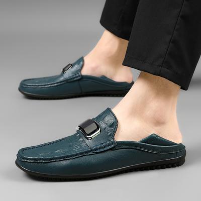 Mode Luxusmarke Herren Slipper Mode Doppelzweck Freizeitschuhe Neue Bequeme Herren Fahr-Flats Handgefertigte Leder-Mokassins Herren Halbschuhe