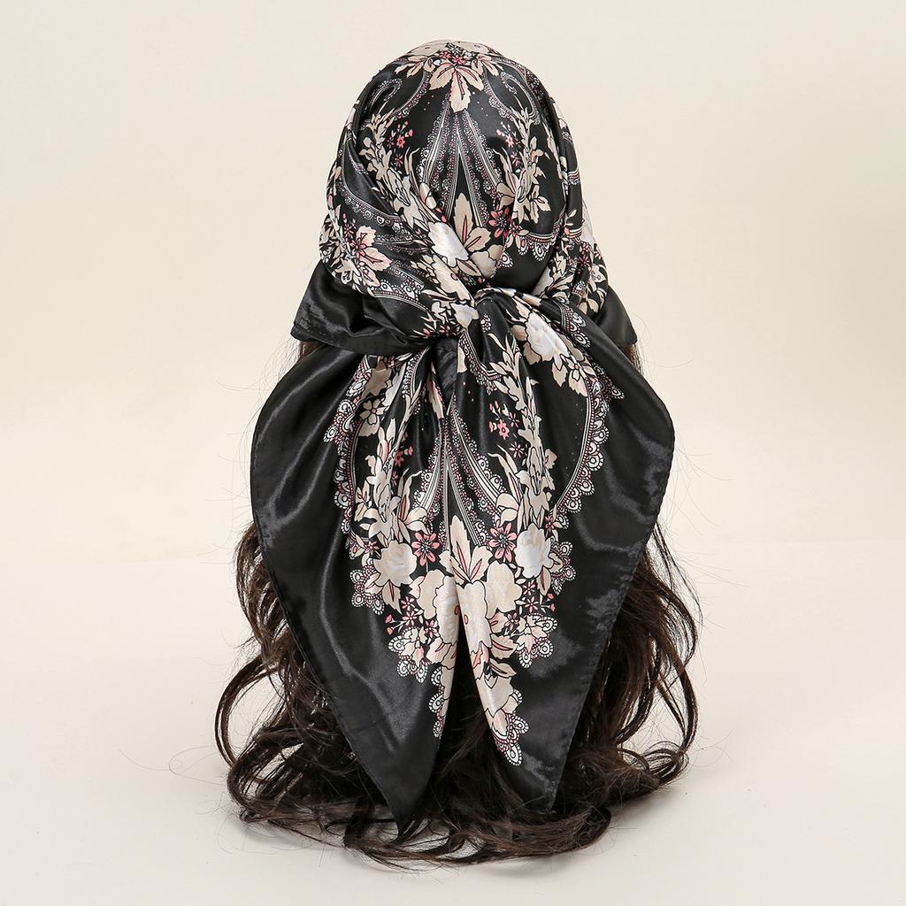 Fashion Paisley Printed Silk Scarf Wrap Designer Luxury Brand Kerchief Neck Head/Hair Scarves Bandana Handkerchief 90x90cm Heads