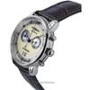 Zeppelin Friedrichshafen Chronograph Leather Strap Gold Dial Quartz 85845 Men's Watch