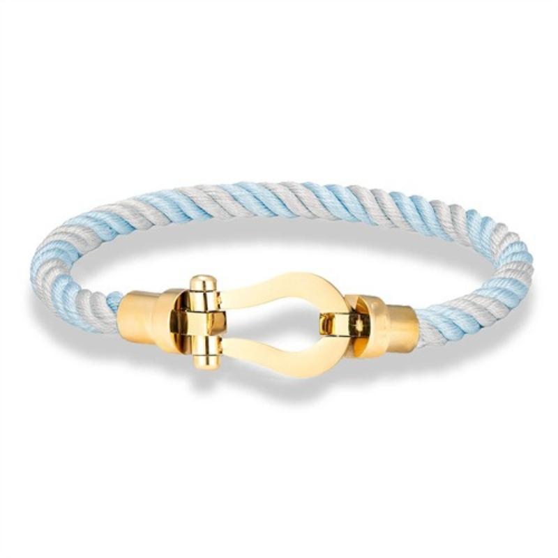 Boucle de Fer à Cheval Fred Européenne et Américaine Corde en Nylon Corde à Main Hommes Femmes Couple Mode Décontracté Tendance Couleur 2026