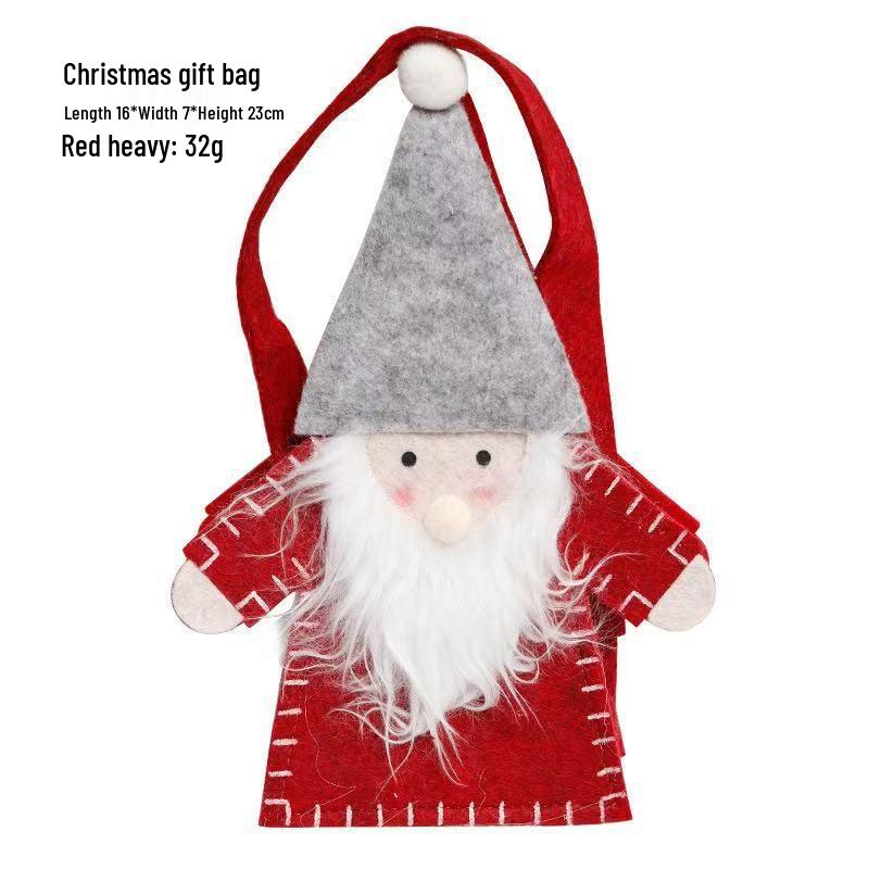3D Christmas Gift Bags: Old Man Snowman Candy Bags, Kids Candy Boxes, Apple Bags
