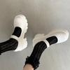 Fashion British Chunky Heel Mary Janes Shoes Woman 2024 Thick Platform Buckle Straps Pumps Women Round Toe Patent Leather Shoes