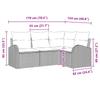 Garden Sofa Set Brown Poly Rattan