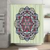 Boho Duschvorhang Blumenmuster Natur Botanisch Blattpflanzen Badezimmer Dekor Vintage Bauernhaus Rustikal Heimtextil Wandbehang