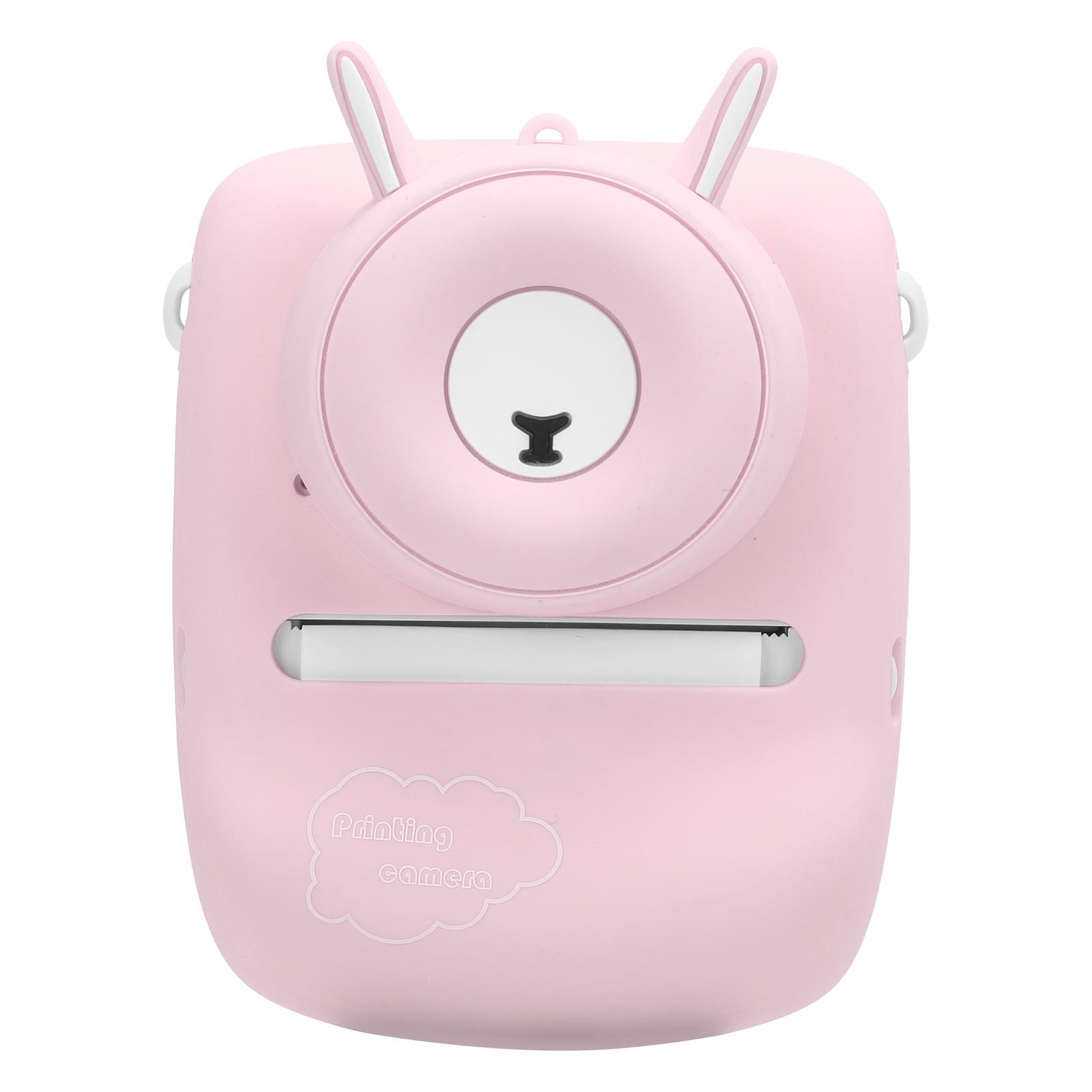 

Детская цифровая селфи-камера P01B с мгновенной печатью, 2,4-дюймовым IPS-дисплеем, видеорегистратором с двумя объективами 1800W розовый