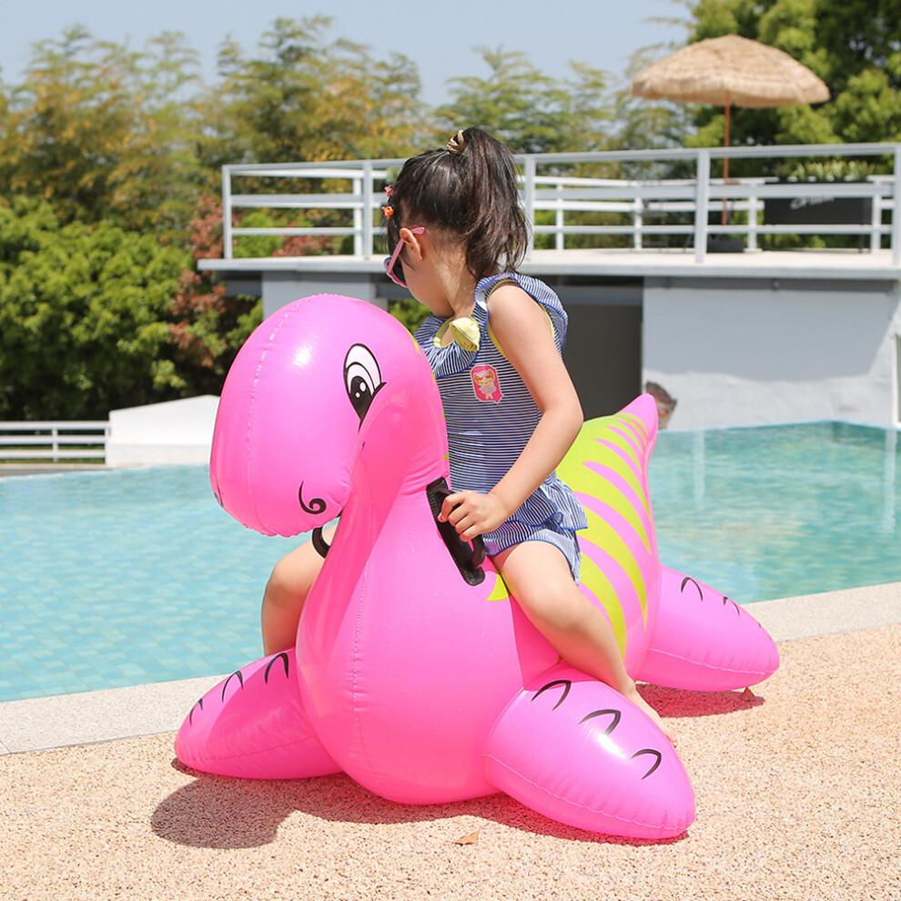 Bouée gonflable dinosaure flottante pour piscine, expérience stable pour enfants et adultes, double poignée gonflable pour s'amuser dans la