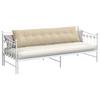 Back Cushion Cream 200 x 50 cm Microfiber Fabric