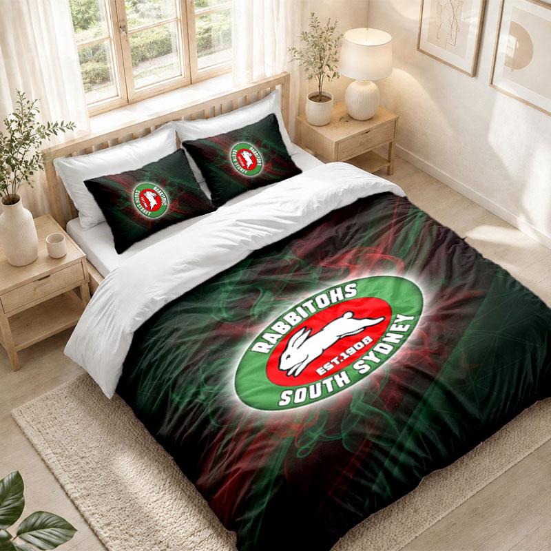 Bedding Set 1 Duvet Cover 2 Pillowcases South Sydney Rabbitohs Print Bedroom Home Decoration