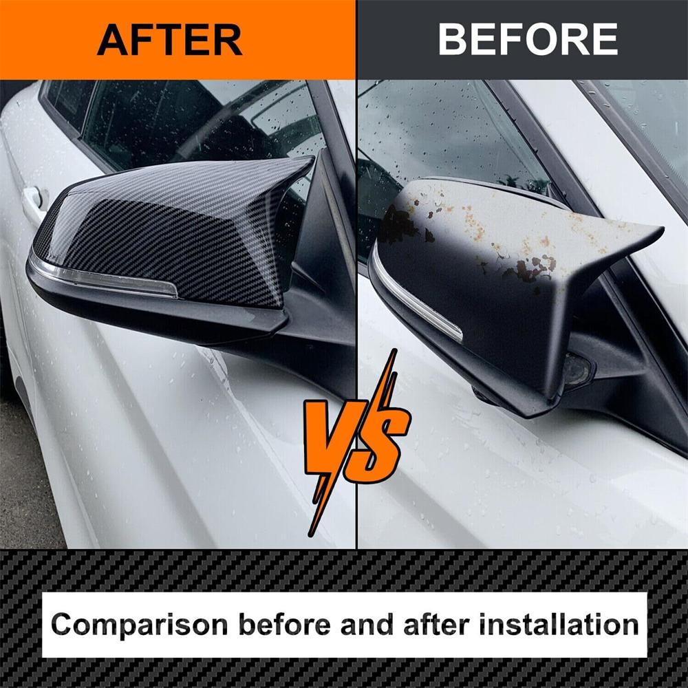 Carbon Fiber Rear Mirror Cover Caps For BMW 4 Series F32 F33 F36