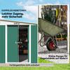 Garden Metal Storage Shed Outdoor Metal Tool House with Double Sliding Doors and 2 Air Vents, 11.3x9.2ft, Green